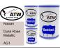 Preview: Nissan, Dusk Rose Metallic, AG1: 500ml Lackdose + 500ml Klarlack + 250ml Härter - Set, von ATW Autoteile West.